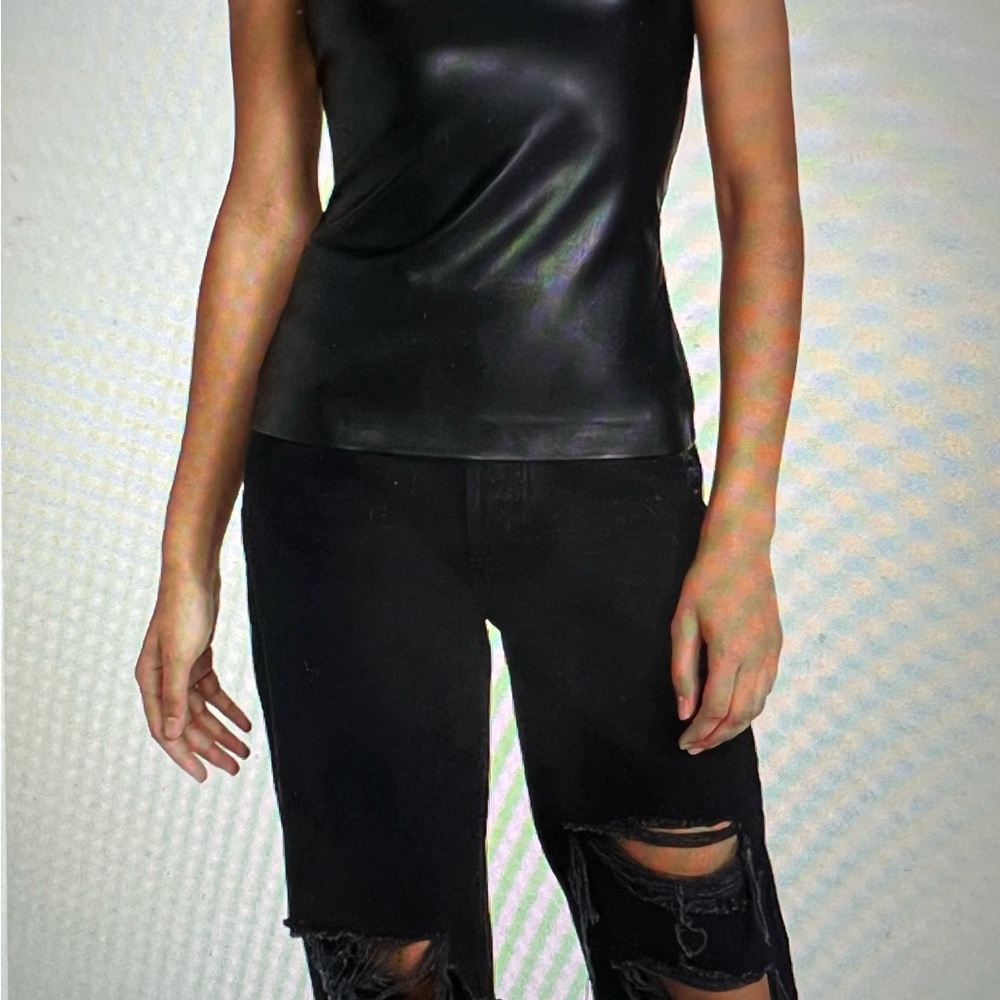 Susana Monaco Faux Leather Tube Top